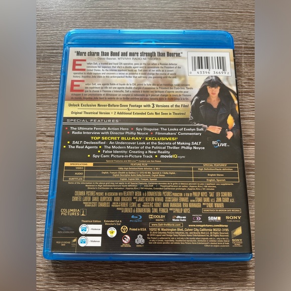 📀 3/$15 or 4/$20 📀 Salt Bluray - Picture 2 of 3